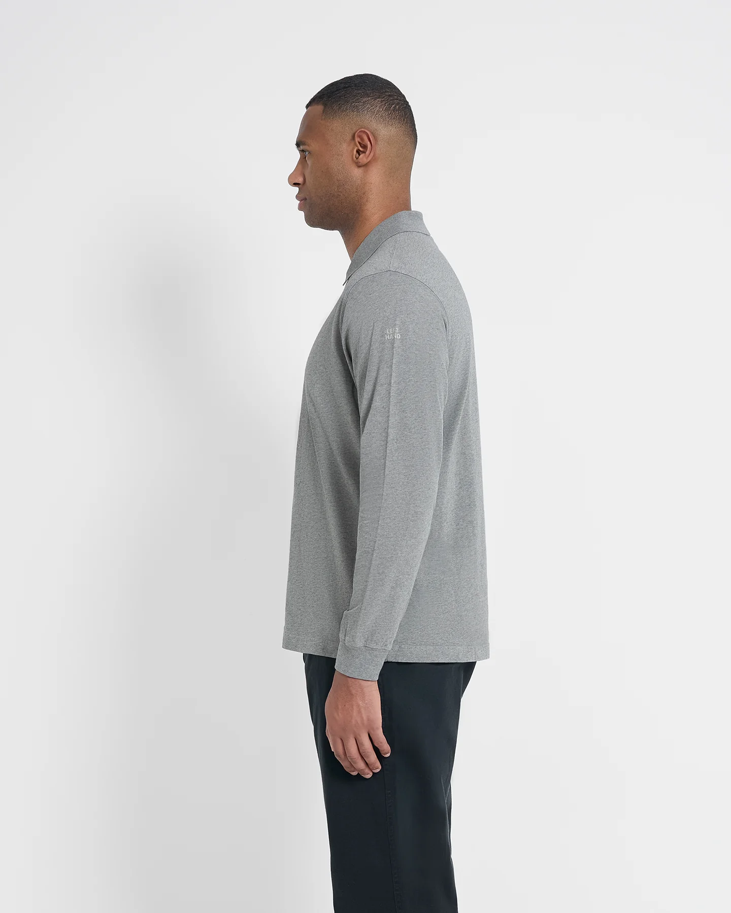 Left Hand L/S Polo Shirt Stone - Image 4